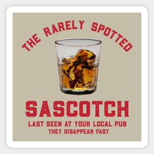 Sascotch Drinking Humor Sticker